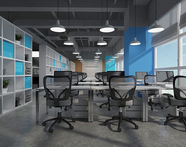 辦公室員工區設計實景圖